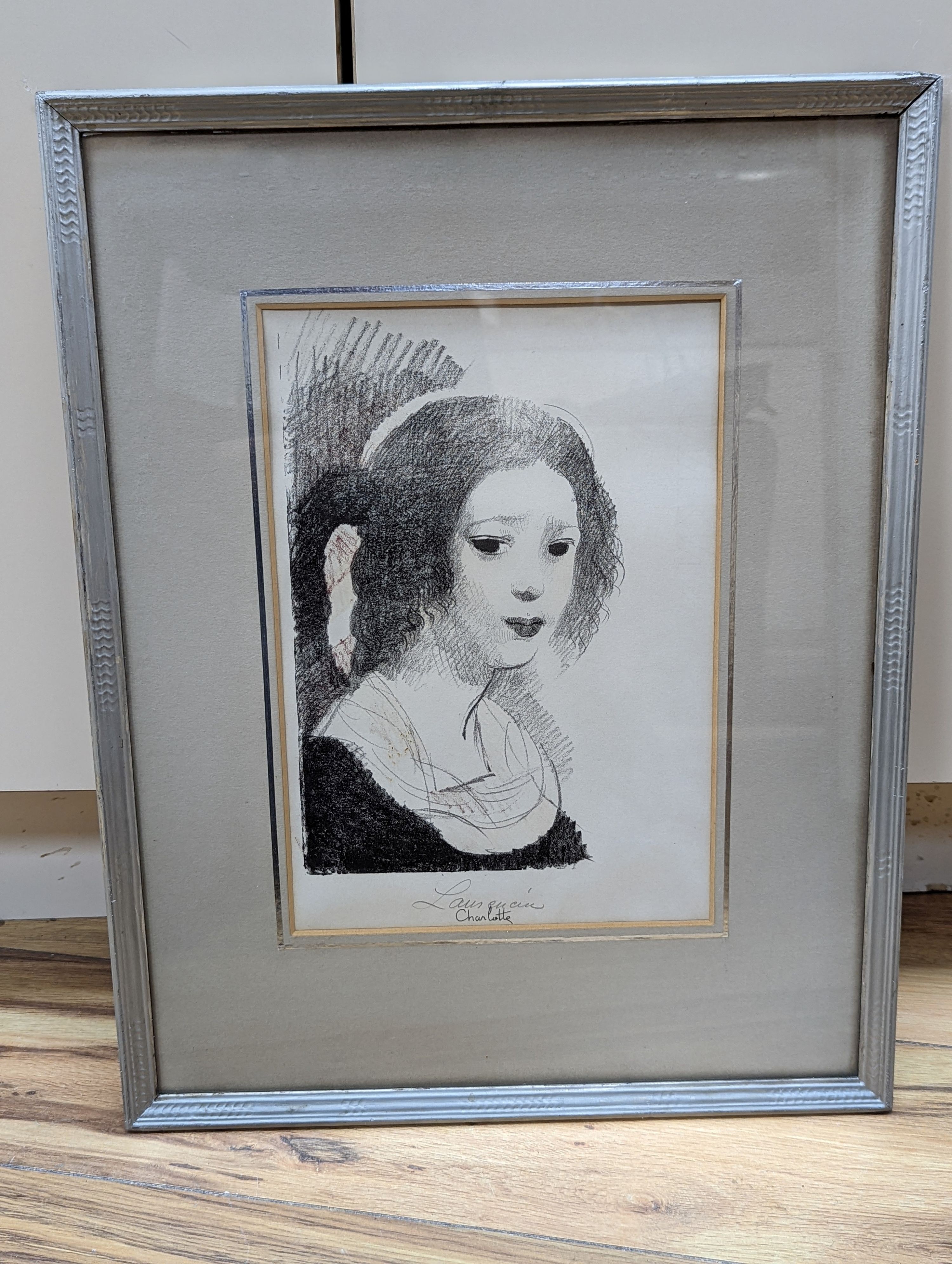 Marie Laurencin, lithograph, 'Charlotte', signed in pencil, 1943 Leicester Galleries label verso, 29 x 20cm